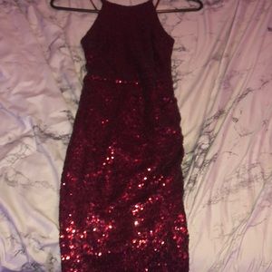 Sparkly red dress